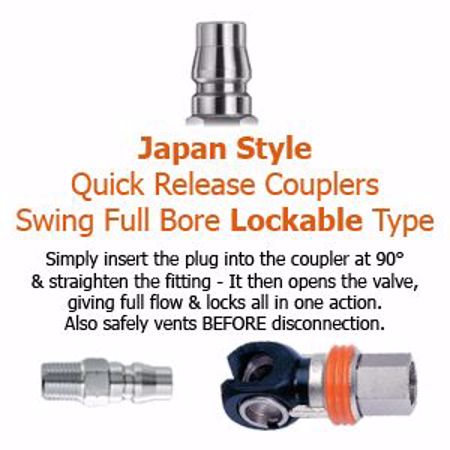 Picture for category Japan Style QR Couplings - Swing Full Bore Lockable Type