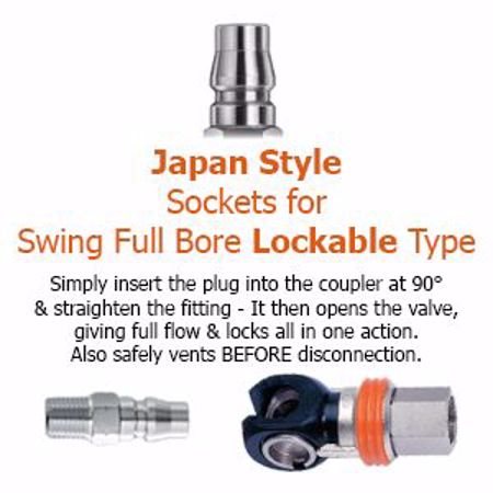 Picture for category Japan Style Swing Couplers - 8mm Full Bore - Lockable Type